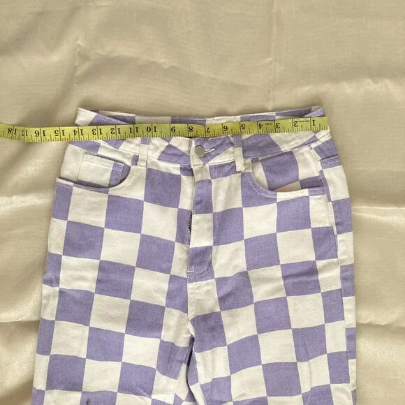pastel purple checkered pants - Picture 8 of 9